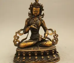 Бесплатная доставка 8 "Тибет, буддизм латунный шкив Vajradhara Vajrabhairava Vajrasattva статуя