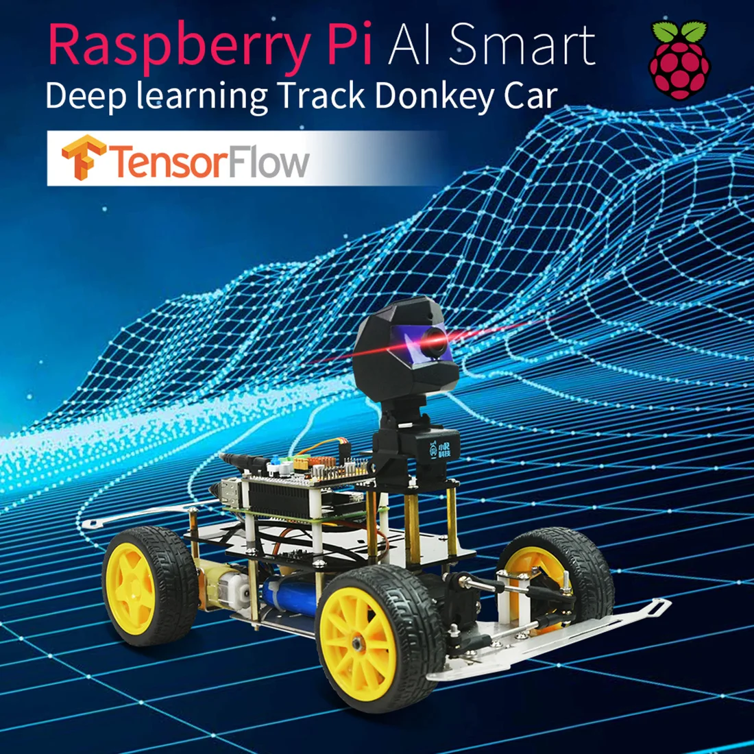 NFSTRIKE Donkey Car Smart AI Line Follower Robot Opensource DIY Self Driving Platform For Raspberry Pi RC Car Programmable Toys