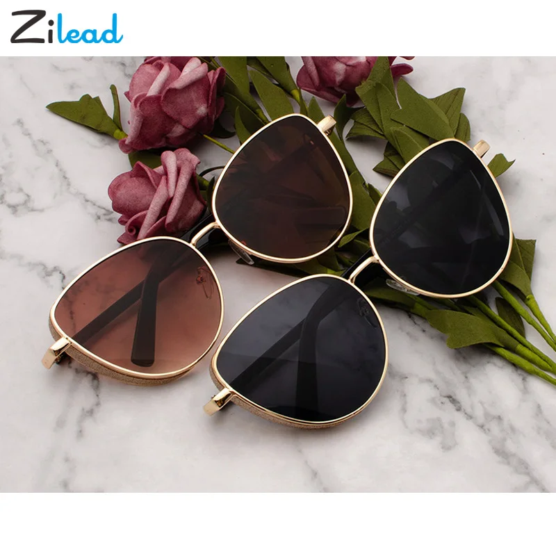 

Zilead Fashion Individual Style UV Protection Female Sun Glasses UV400 Full Metal Frame Sunglasses Street Beat Girls Eyeglasses