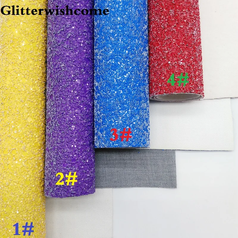 Glitterwishcome 30X134 см мини-рулон сплошной цвет массивная блестящая кожа синтетическая кожа искусственная кожа ткань винил для бантов, GM026