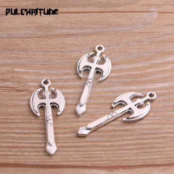 

10pcs 14*37mm Ancient Silver color Color Metal Zinc Alloy Ax Charms Fit Jewelry Daily Necessities Pendant Charms Makings