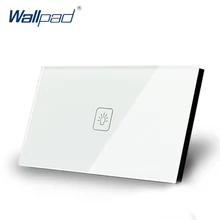 US/AU standard Wallpad Touch switch 1 gang 1 way Touch Screen Light Switch White Crystal Glass Panel Free Shipping 1 gang 2 way pink crystal glass light switch touch 110v 220v wallpad led touch light switch free customize logo free shipping