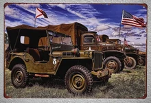1pc War Car truck jeeper Tin Plate Sign wall man cave Decoration Man cave Art Poster metal vintage the railway man vintage war exp