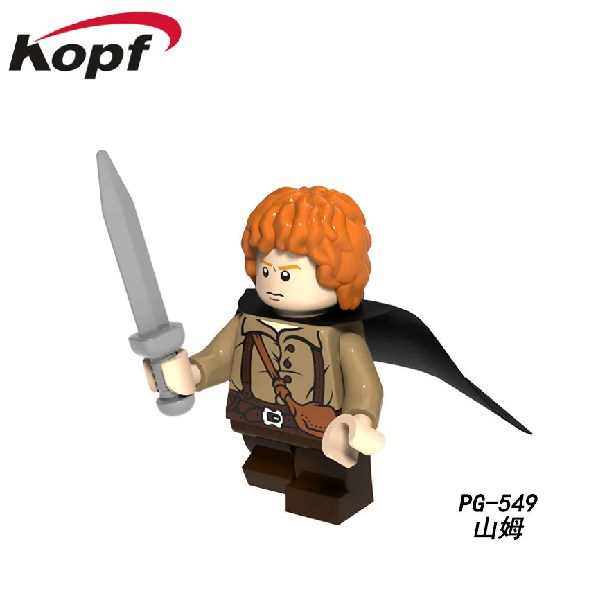 PG8160 Одиночная распродажа Хоббит Властелин колец Samwise Gamgee Frodo Baggins Aragorn Gandalf Radagast фигурки Кирпичи Детские игрушки - Цвет: PG549 Without Box