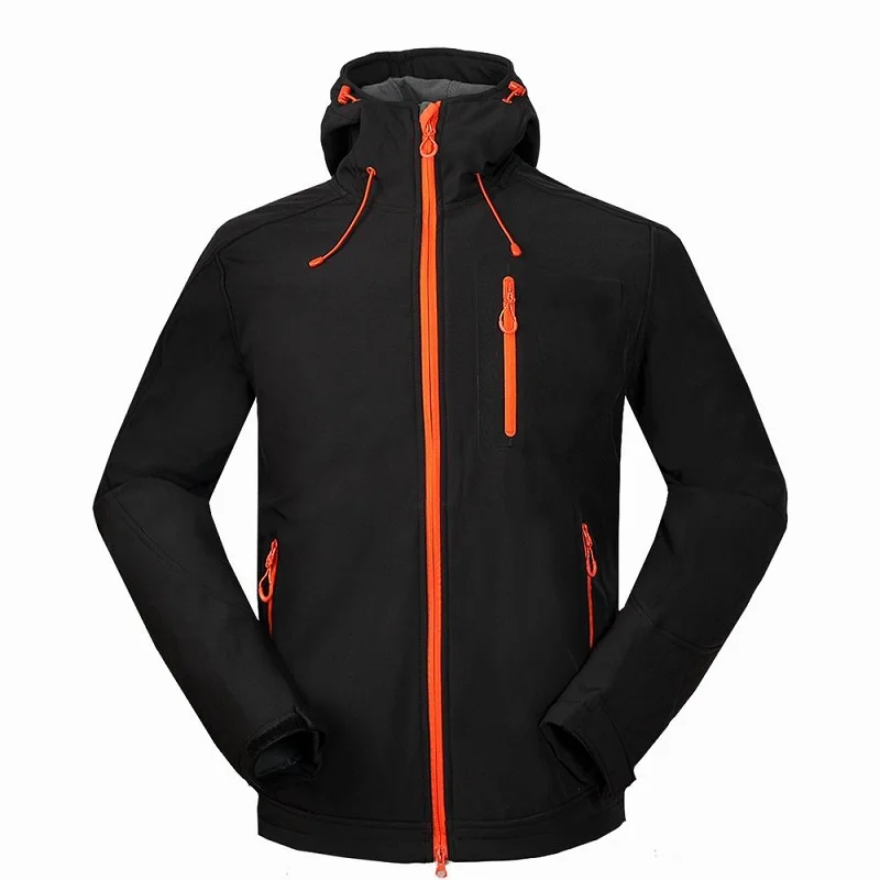 رجالي الشتاء Softshell جاكيتات الرياضة في الهواء الطلق للماء داخل الصوف معاطف التنزه التخييم الرحلات التزلج الذكور العلامة التجارية الملابس VA022