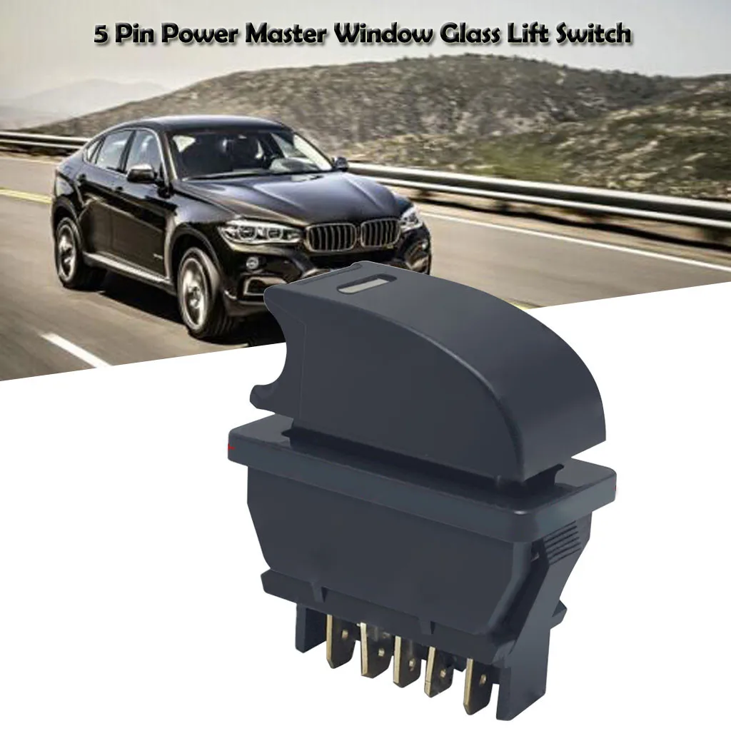 

CARPRIE Switches & Relays Brand New 5 Pin 12V Auto Car Electric Power Master Window Glass Lift Switch Button Controller Jun19