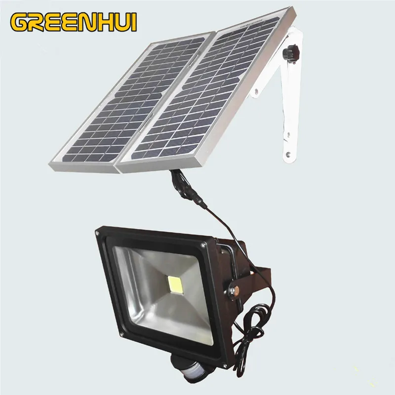 

Solar Lamps 50W COB chip LED Lights Cool White light Outdoor Solar Led Flood lights Soar Garden Lamps with PIR Motion Sensor