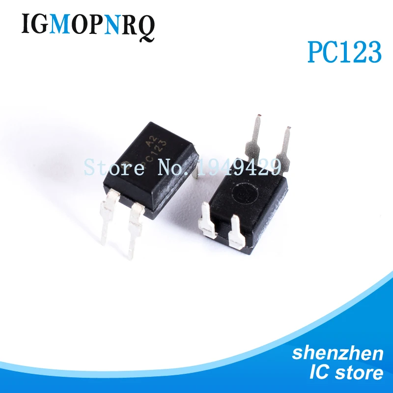 10PCS PC123 DIP4 Transistor output optocouplers Photocoupler Lead Free