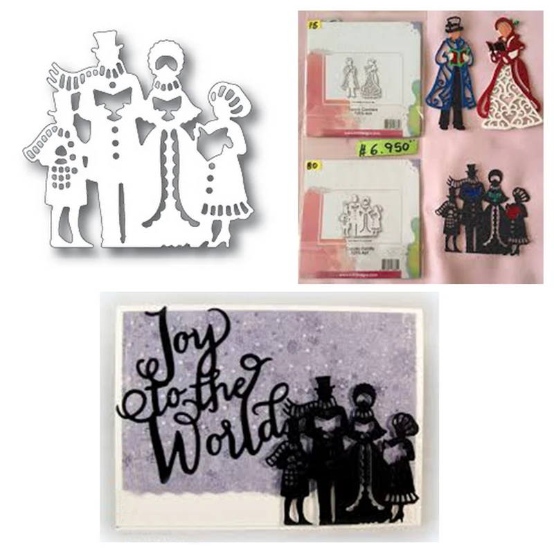 

YaMinSanNiO Caroler Family Cutting Dies Stencils for DIY Scrapbooking CRAFT Paper Cards Making Photo Album Decor Embossing 2019