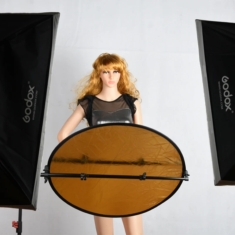  Studio Photo Holder Bracket Swivel Head Collapsible Reflector Disc Arm Support Light Stand Aluminiu