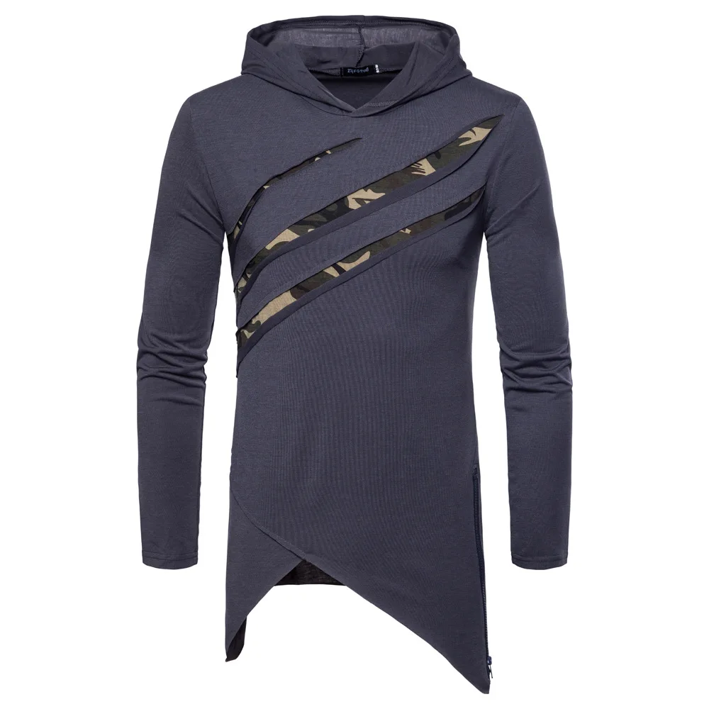 

2018 Spring New Men's Hooded T-shirt Casual Men's Camouflage Long Sleeve T-shirts For Male S-2XL