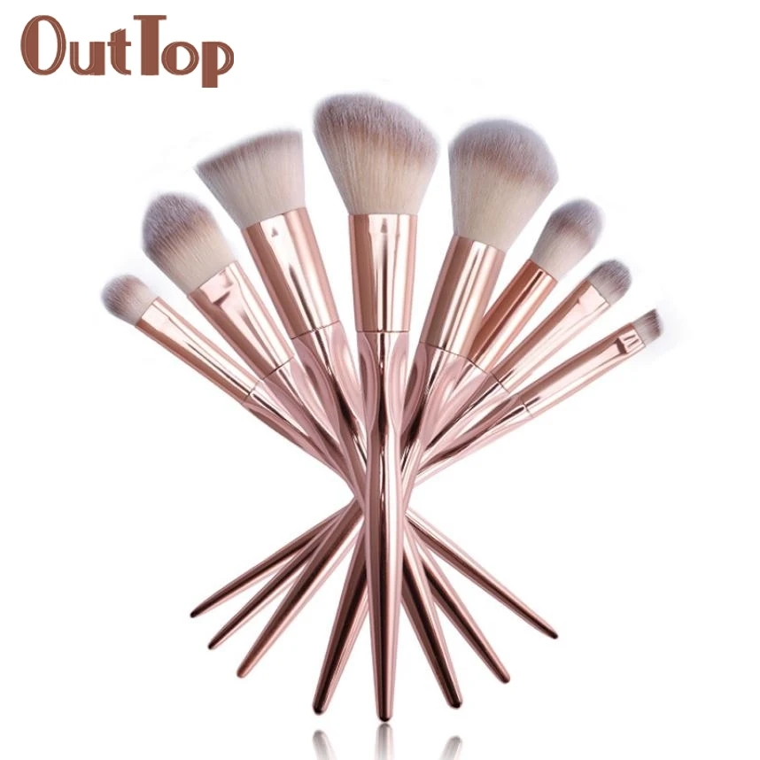 OutTop 2018 Levert Dropship 8PCS Make Up Foundation Eyebrow Eyeliner Blush Cosmetic Concealer Brushes 05.01 | Красота и здоровье