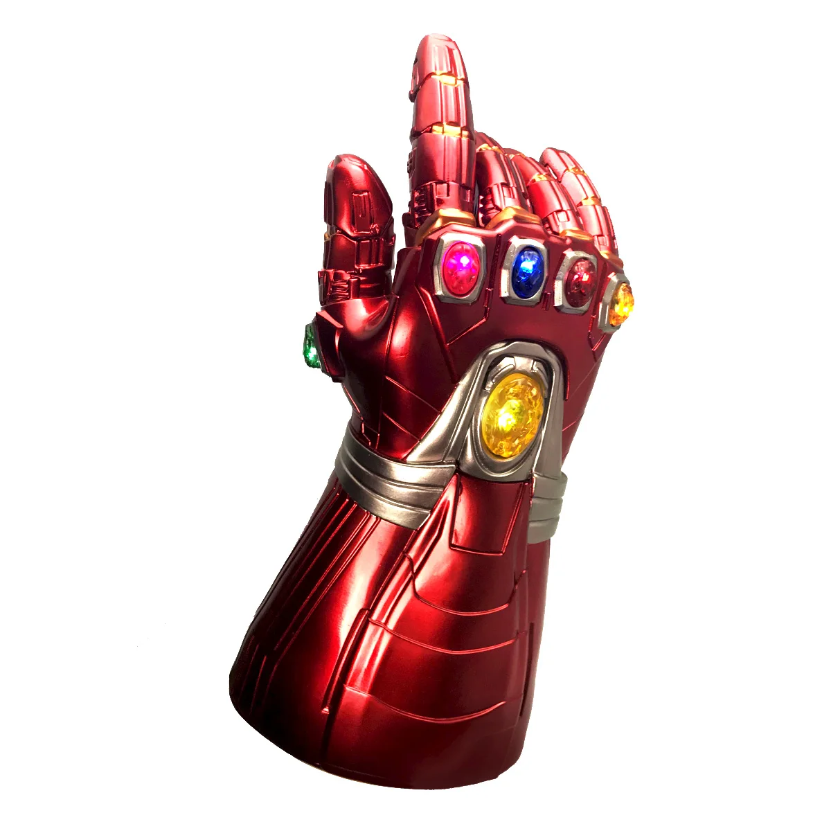 

1:1 Iron Man Infinity Gauntlet LED Light Avengers Tony Stark Hulk Thanos Gloves Infinity Stone Cosplay Kid Gift PVC 36cm