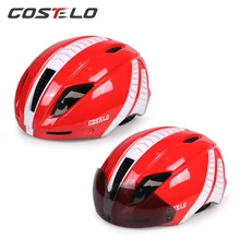 Costelo bike goggle helmet bicycle helmet Carbon Cycle Helmet with goggle Capacete Ciclismo Casco Bicicleta free shipping