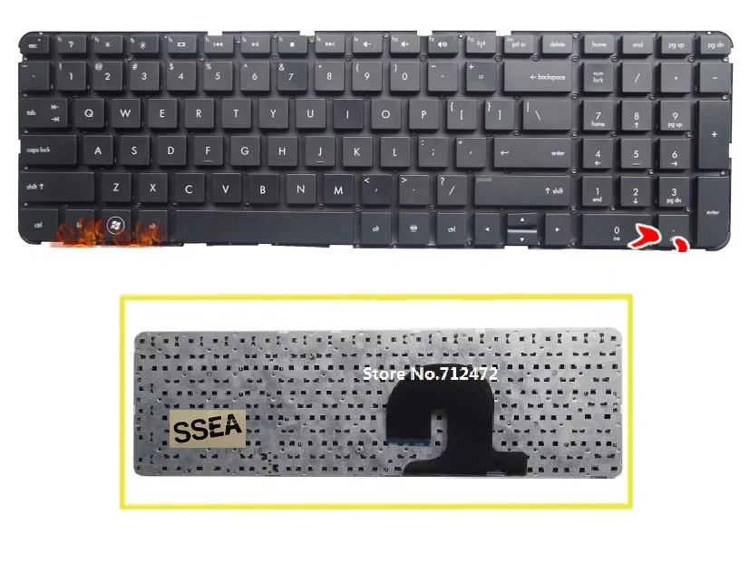 Новая клавиатура для ноутбука SSEA HP Pavilion DV7 | Компьютеры и офис