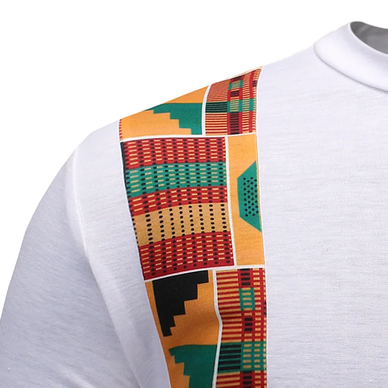 Новое поступление Летняя мода стиль Африканский для мужчин плюс размеры футболка M-XXL