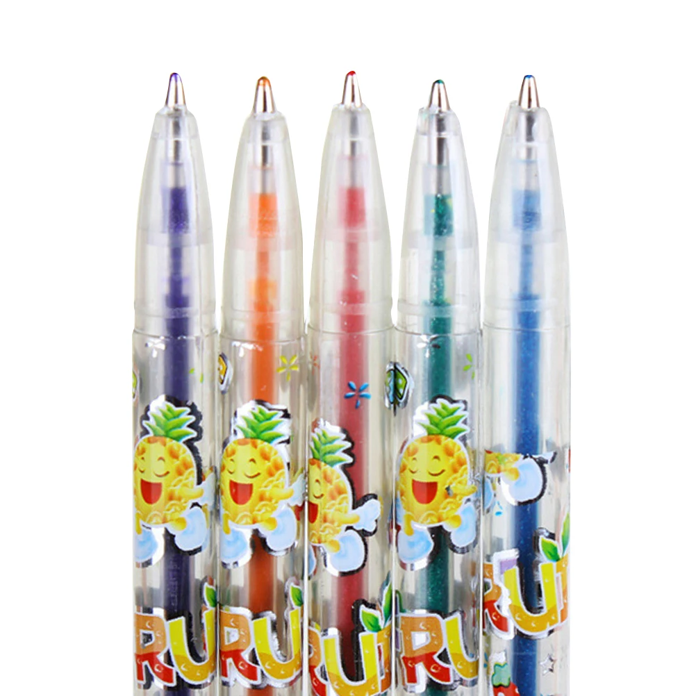 Набор цветных гелевых ручек Smart 10 простые и практичные блестящие металлические