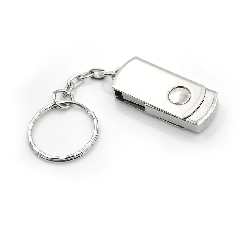 1 шт. 4 ГБ/8 ГБ Usb флеш накопитель карты памяти с брелком серебристого цвета