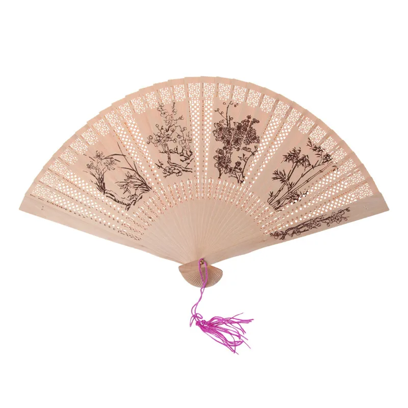 Китайский веер с ароматом сандалового дерева, деревянный веер с резным ароматом для свадебной вечеринки, подарок на день рождения, домашний декор - Цвет: type 01