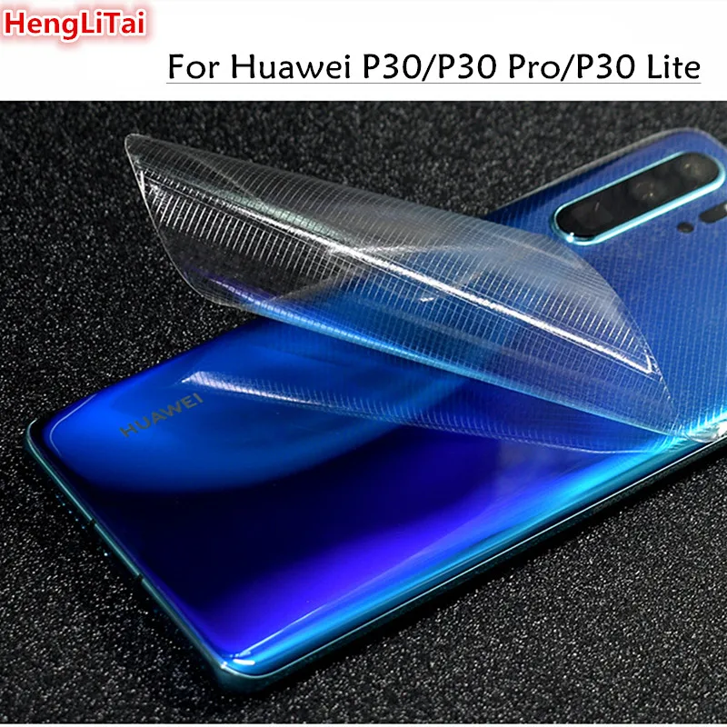 

NEW back paste Durable Transparent HD grid Carbon Fiber Back Screen Protector Film Sticker For Huawei P30/P30 Pro/P30 Lite