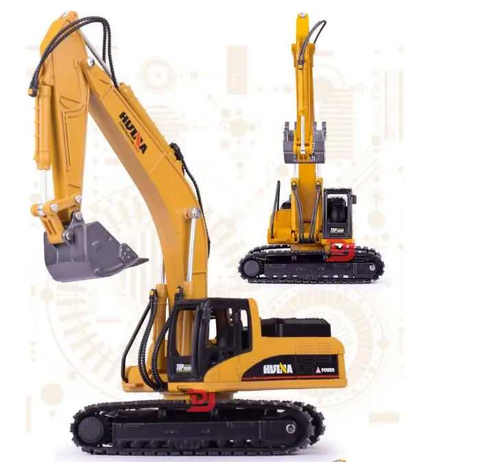 Kopen Hoge simulatie legering techniek model voertuig, 1 50 legering graafmachine speelgoed, metalen gietstukken, speelgoed voertuigen, gratis verzending