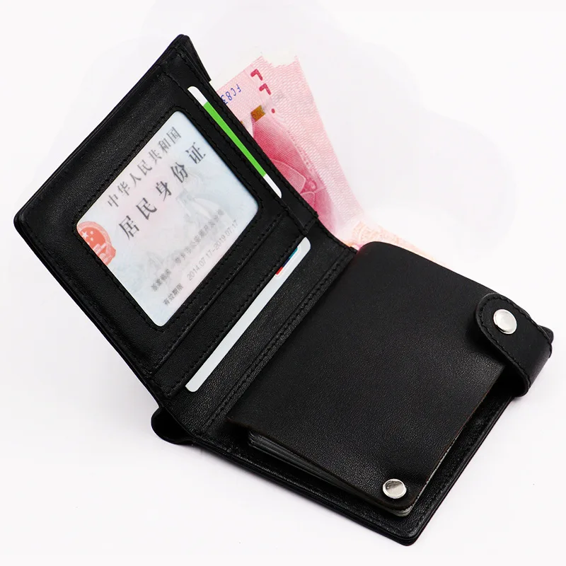 Кожа коровы вращающийся держатель для карт кошельки с Карт Rfid Бумажник карты
