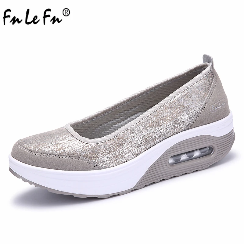 FNLEFN/Весенняя женская обувь на плоской платформе; женские повседневные кроссовки с дышащей сеткой; женские слипоны на толстой подошве