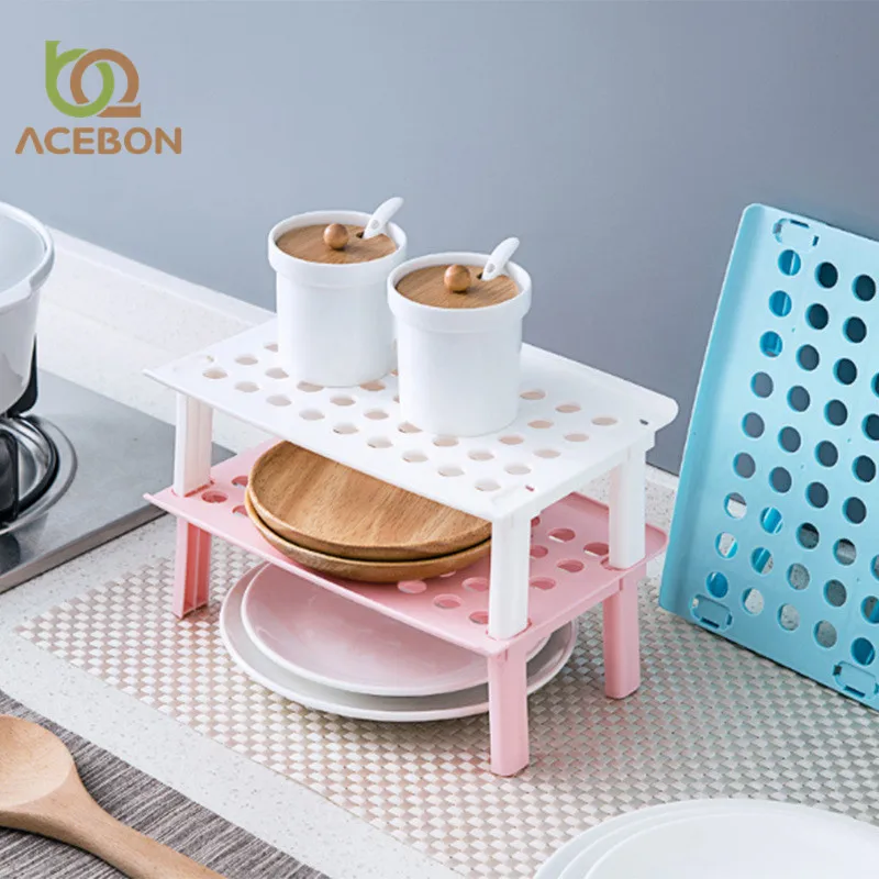 طوي المنظم خزانة تخزين الرف رف الثلاجة منزل حامل الطبق البلاستيك بالوعة استنزاف رف مكتب اكسسوارات المطبخ