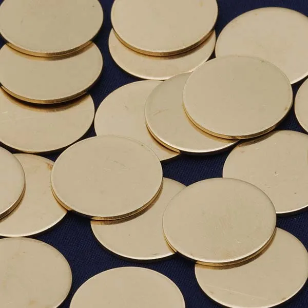 20 мм латунь круглой формы штамповки поставки металлический пустой - Цвет: brass