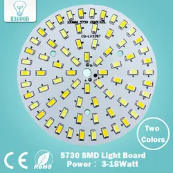 Теплый/Холодный белый два цвета в одном PCB 3 Вт 5 Вт 7 Вт 9 Вт 12 Вт 15 Вт 18 Вт 5630/5730 SMD свет борту светодио дный лампа Панель для PCB для потолка с