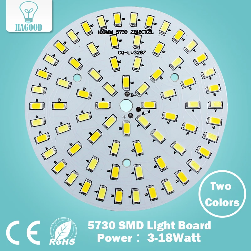 Теплый/Холодный белый два цвета в одном PCB 3 Вт 5 7 9 12 15 18 5630/5730 SMD световая доска