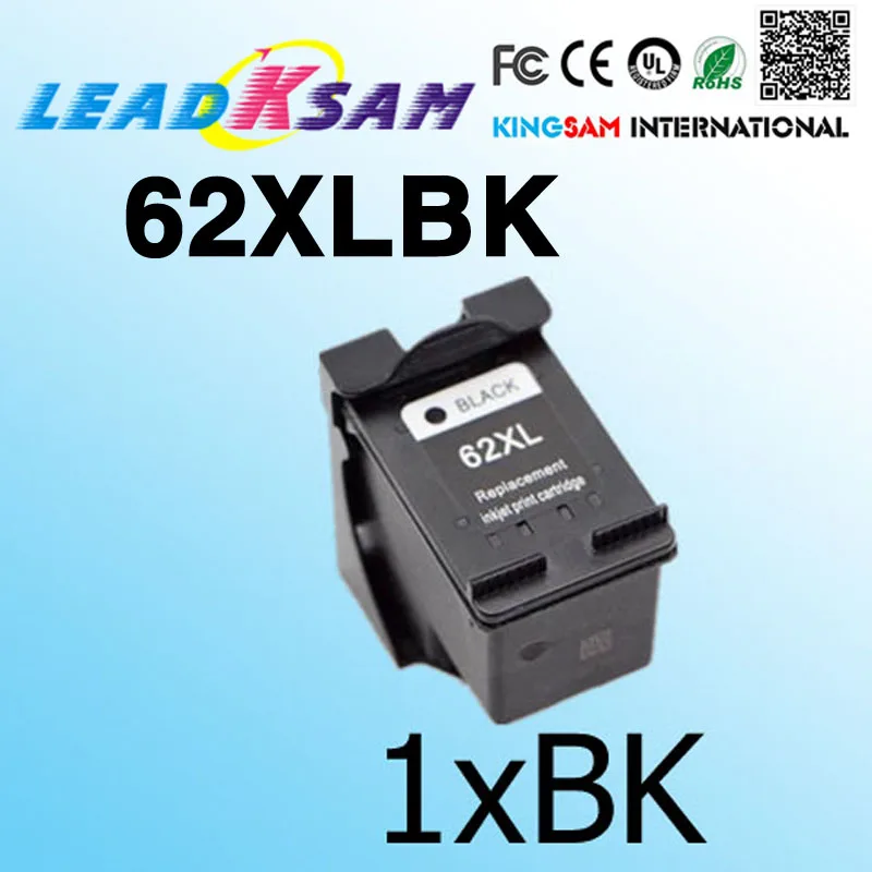 1 Картридж с черными чернилами совместимый принтером hp62 62xl ENVY 5640 5642 5643 |