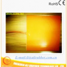 Силиконовый 3D-принтер нагреватель 300*300*1,5 мм 220 В 400 Вт клейкий 1 лицевой 300 мм свинцовый провод 4 мм отверстие в середине XD-H-M-098