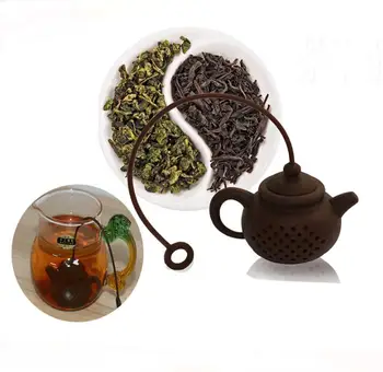 

New Creative Tea Pot Shaped Tea Infuser Food Grade Silicone Tea Strainer White Coffee Good Kitchen Tools SN2219
