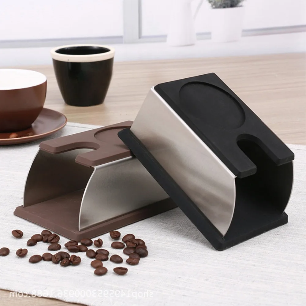 New Stainless Steel Coffee Tamper Holder DIY Silicon Coffee Tamping