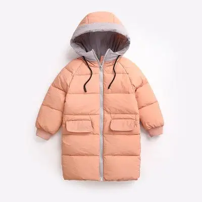 Г. Модная длинная стильная куртка-пуховик Одежда для детей модная куртка для девочек, пальто От 2 до 8 лет куртка для мальчиков Детское пальто, 4 цвета - Цвет: pink
