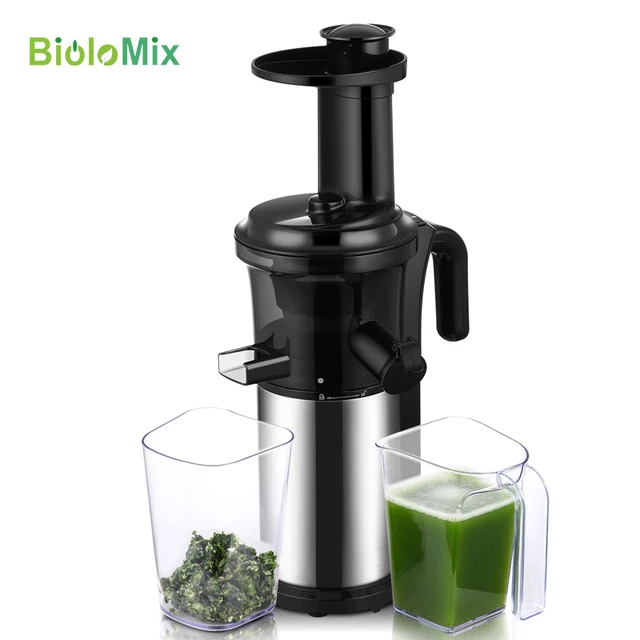BPA FREE Stainless Steel 200W Masticating Slow Juicer Fruit and Vegetable Juice Extractor Compact Cold Press Juicer Machine 2
