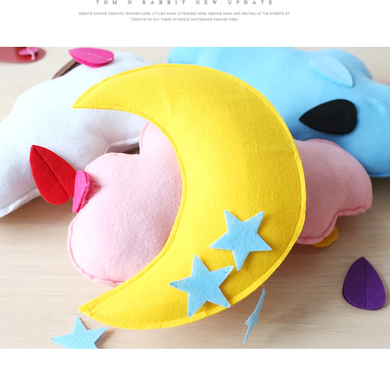 Korean style children's room decoration cloud pink girl heart room ins props photo background cloth dormitory hang cloth (11)