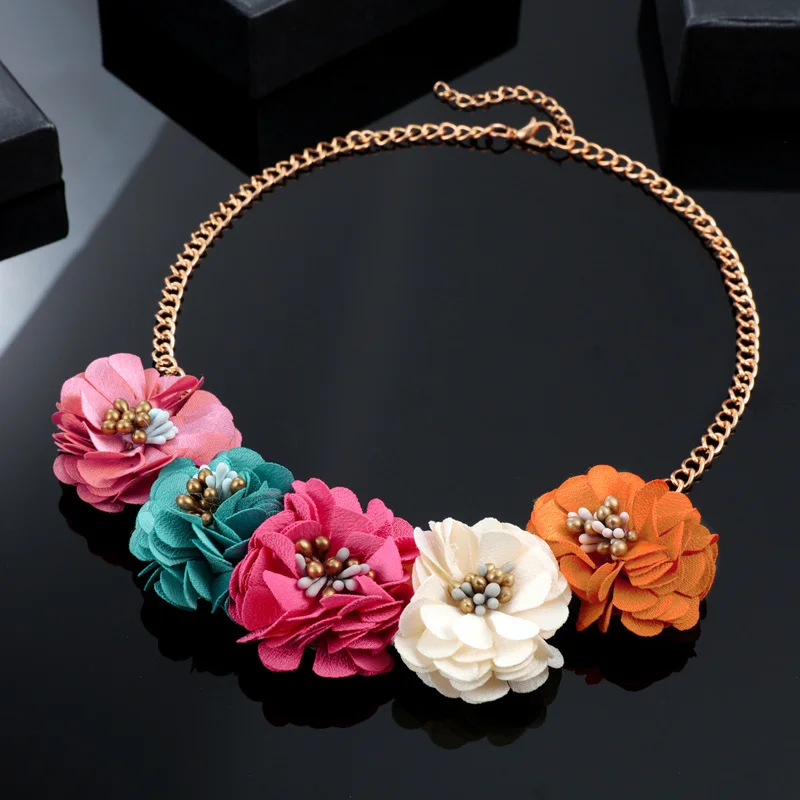 MINHIN женское массивное ожерелье s& Кулоны Колье-чокер с цветами романтические свадебные украшения прекрасный подарок ожерелье