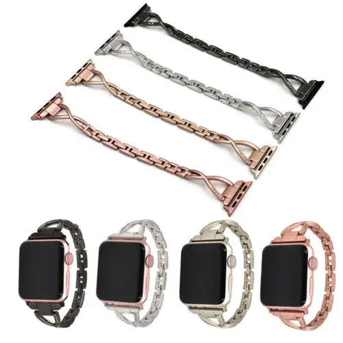Для Apple Watch iWatch series 1-4 ремешок для браслета 38 мм/42 мм умные аксессуары из нержавеющей стали умные часы ремни
