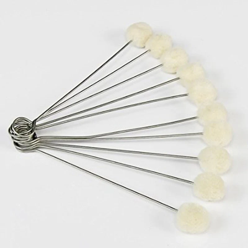 

20 Pcs DIY Leather Tool Accessories Wool Daubers Assisted Dyeing Wools Ball Brush Metal Handle E2shopping