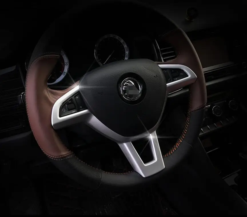 Для Skoda Kodiaq 2017 2018 Матовый ABS хромированный/углеродное волокно цветной пластиковый