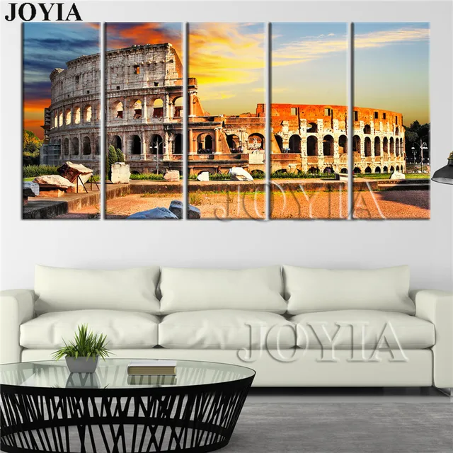 Modern Paintings Colosseum Wall Art Canvas Print Collesium Rome Art
