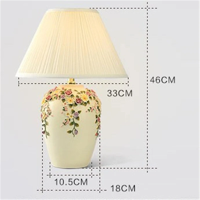 Fabric Art Led Table Lamp European Pastoral Creative Bedroom Cloth Bedside Lamp Room Hotel Room Decoration Home Deco Art Deco