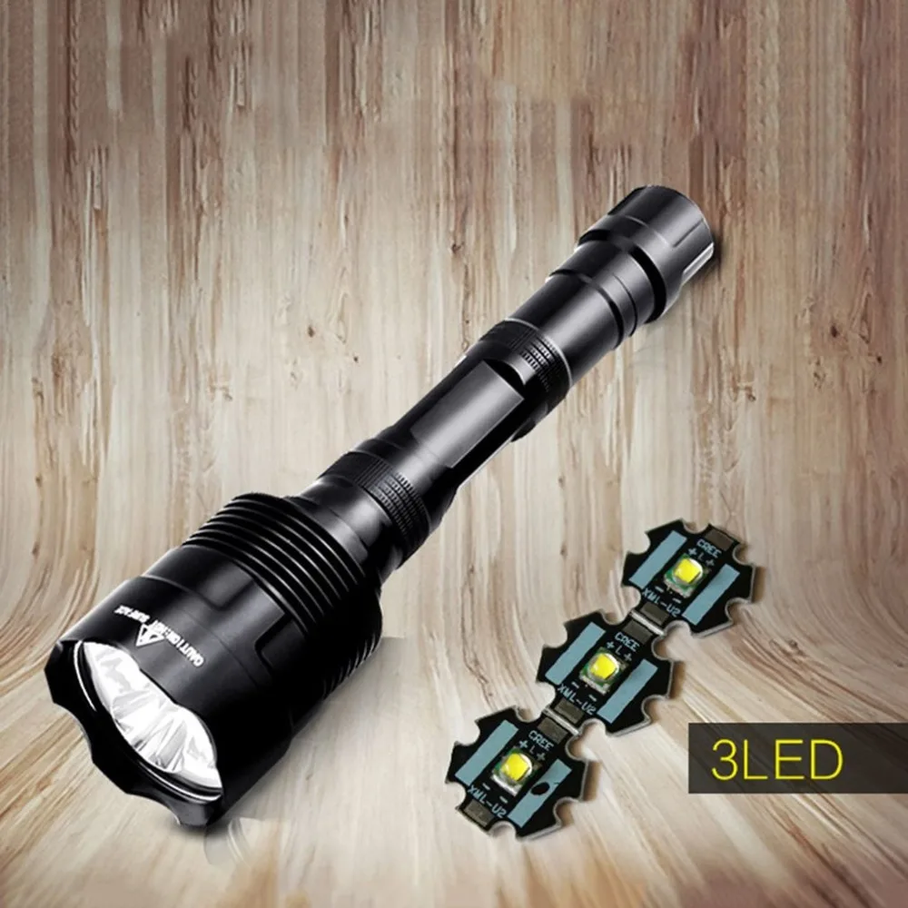 

30W Strong light Flashlight 3CREE T6 LED Flashlights chargeable Telescopic zoom flashlight Tactical Flash Light 5Modes LED Light