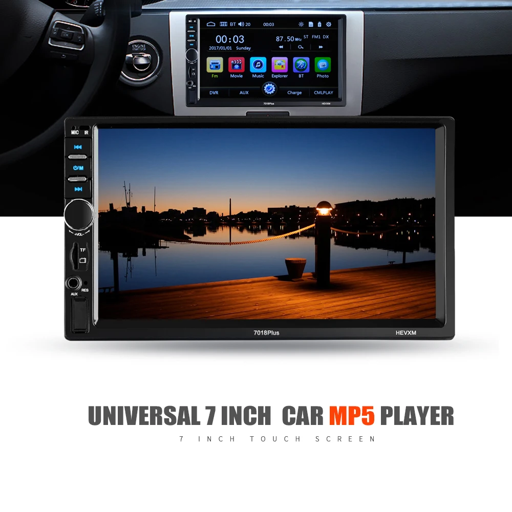 7018 Plus 2 Din автомобильный радиоприемник " HD Touch Mirror Link мультимедийный плеер MP5 плеер камера заднего вида Bluetooth автомобильные мультимедийные плееры