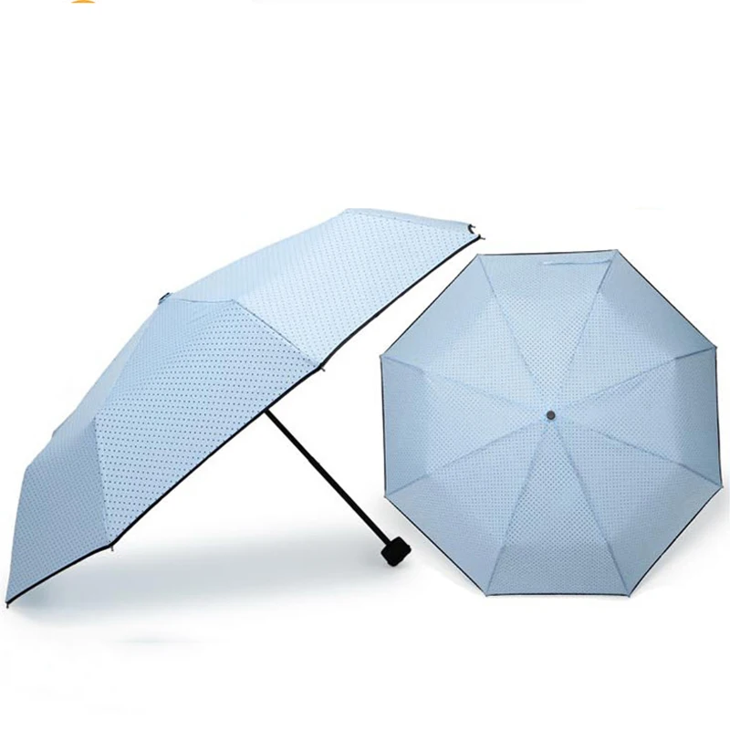 Wavelet Point Folding Umbrella Small Three folding Umbrella Sun