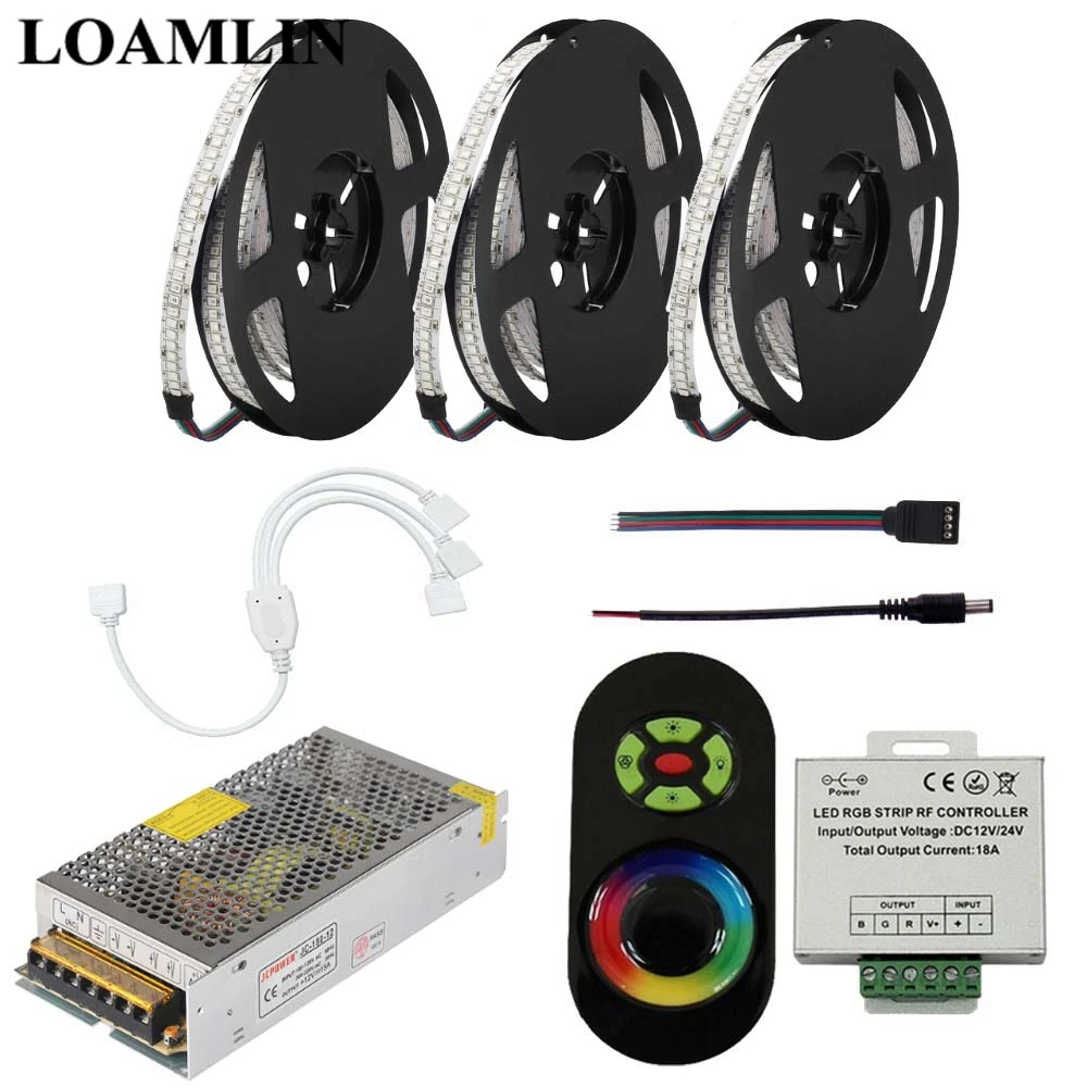 5 м 10 15 20 RGB Светодиодная лента 2835SMD 234 светодиодов/м гибкий свет с RF пультом