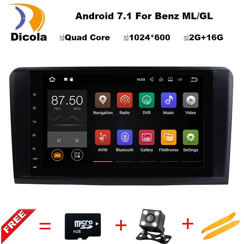 Dicola 2 Din 9 Inch Android 7 1 1 font b Car b font DVD Player