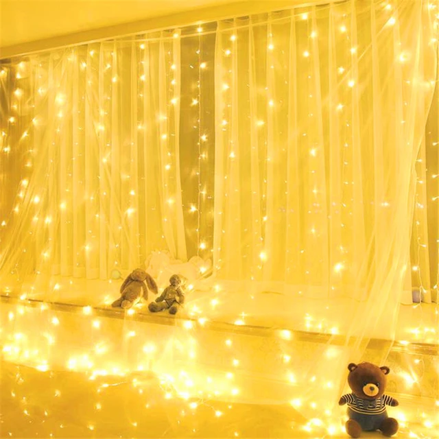 Battery Operated 3mx3m 300leds Christmas Led Light Party Garden Battery Operated 3mx3m 300leds Christmas Led Light Party Garden House Wedding Decoration Curtain 8 Modes With Remote